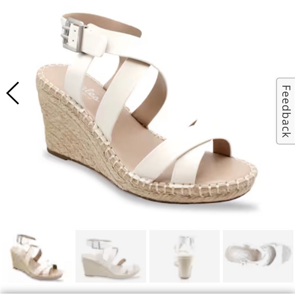 ✨EUC✨ white espadrille wedge sandal - Picture 6 of 10